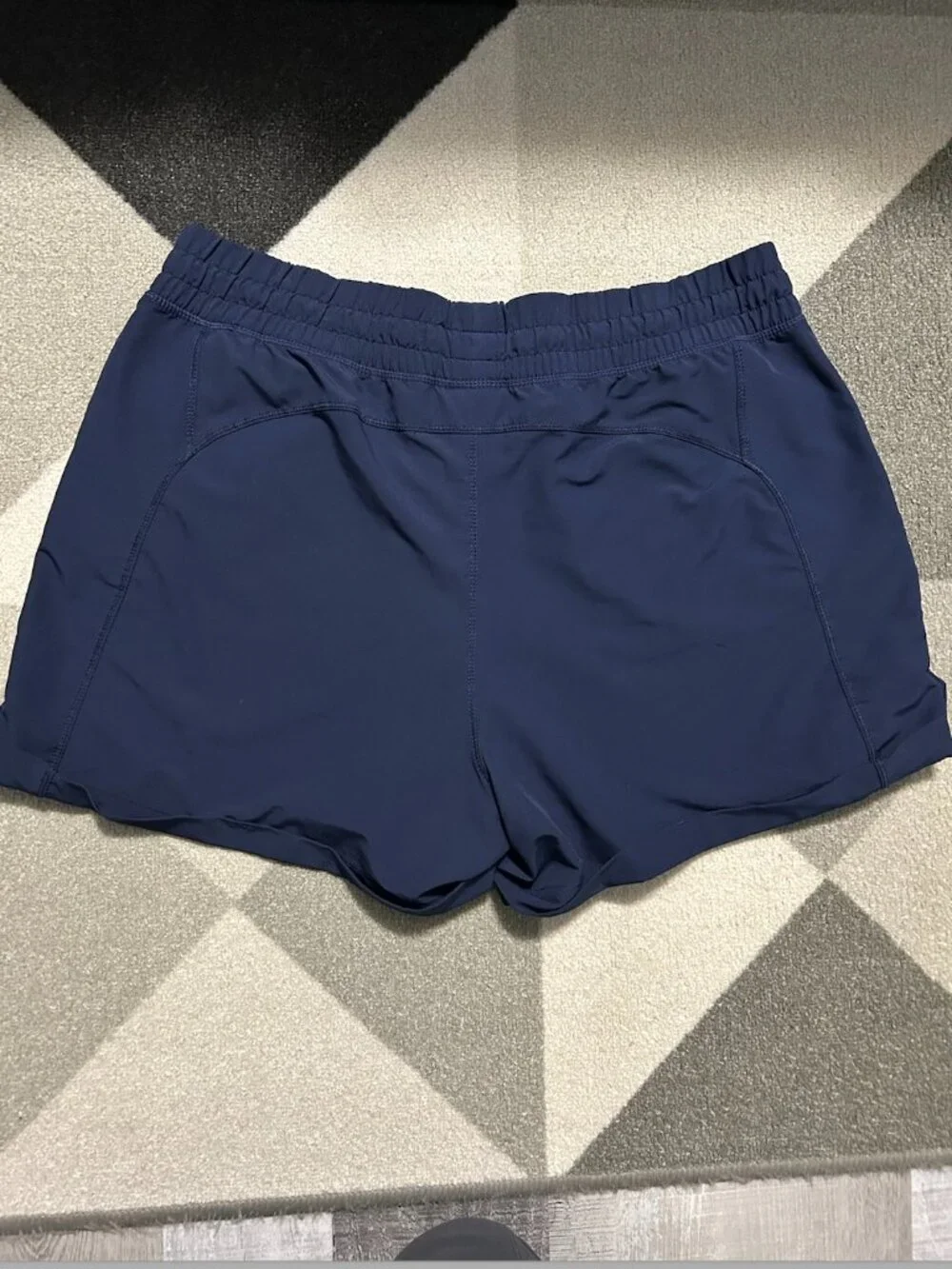 Tangerine Navy Rolled Hem Elastic Waist Running Athletic Shorts Women's Size XXL